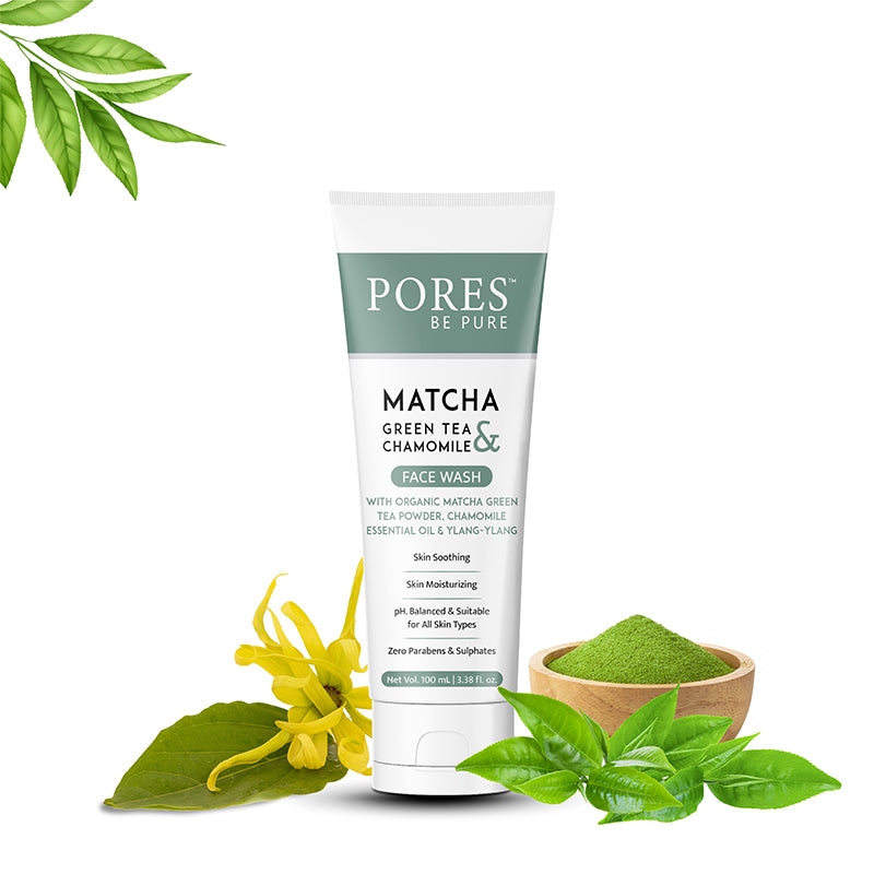 Matcha Green Tea & Chamomile Face wash by PORES BE PURE