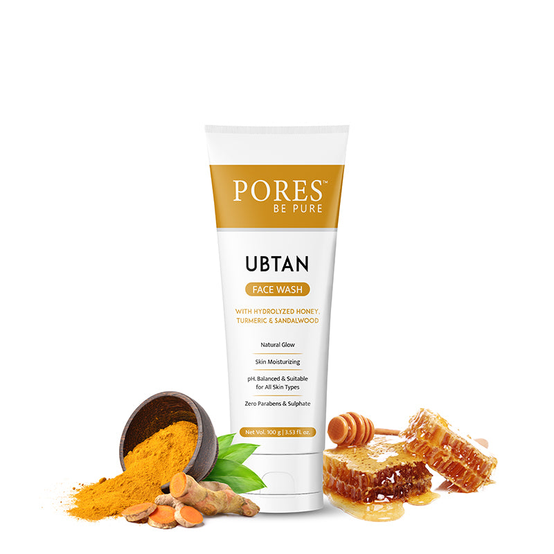 Ubtan Face Wash - With Hydrolyzed Honey, Turmeric & Sandalwood - 100 G