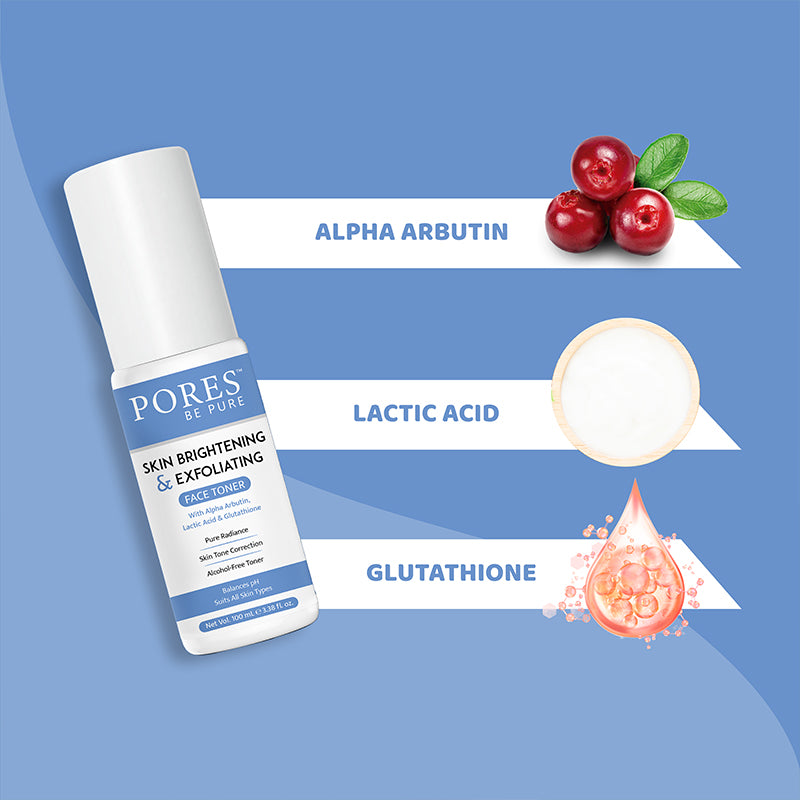 Face toner with Alpha arbutin + Lactic acid + Glutathione