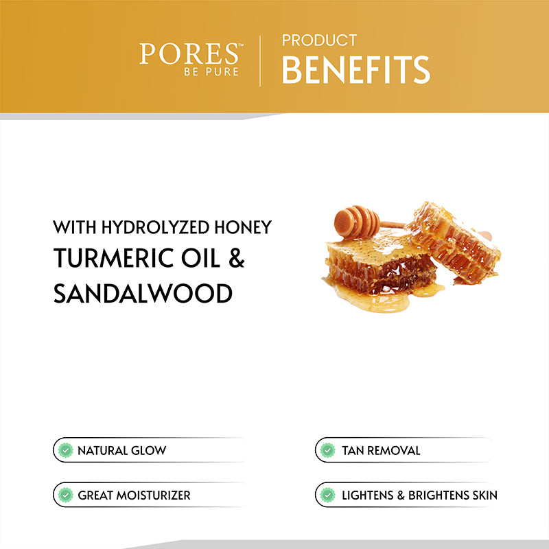 Ubtan Face Wash - With Hydrolyzed Honey, Turmeric & Sandalwood - 100 G