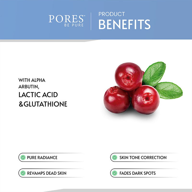 Skin Brightening & Exfoliating Face Wash  - With Alpha Arbutin, Lactic Acid & Glutathione - 100 G