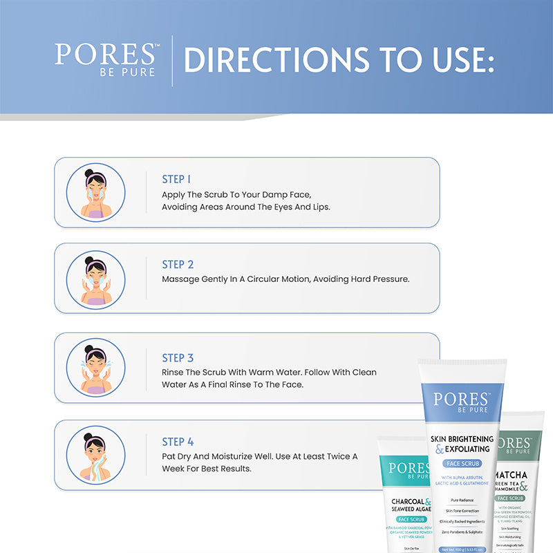Face Scrub, Directions to use