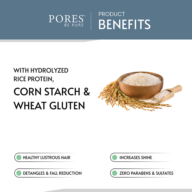 Benefits with Hydrolyzed Rice Protein, Corn starch & Wheat Gluten by PORES BE PURE