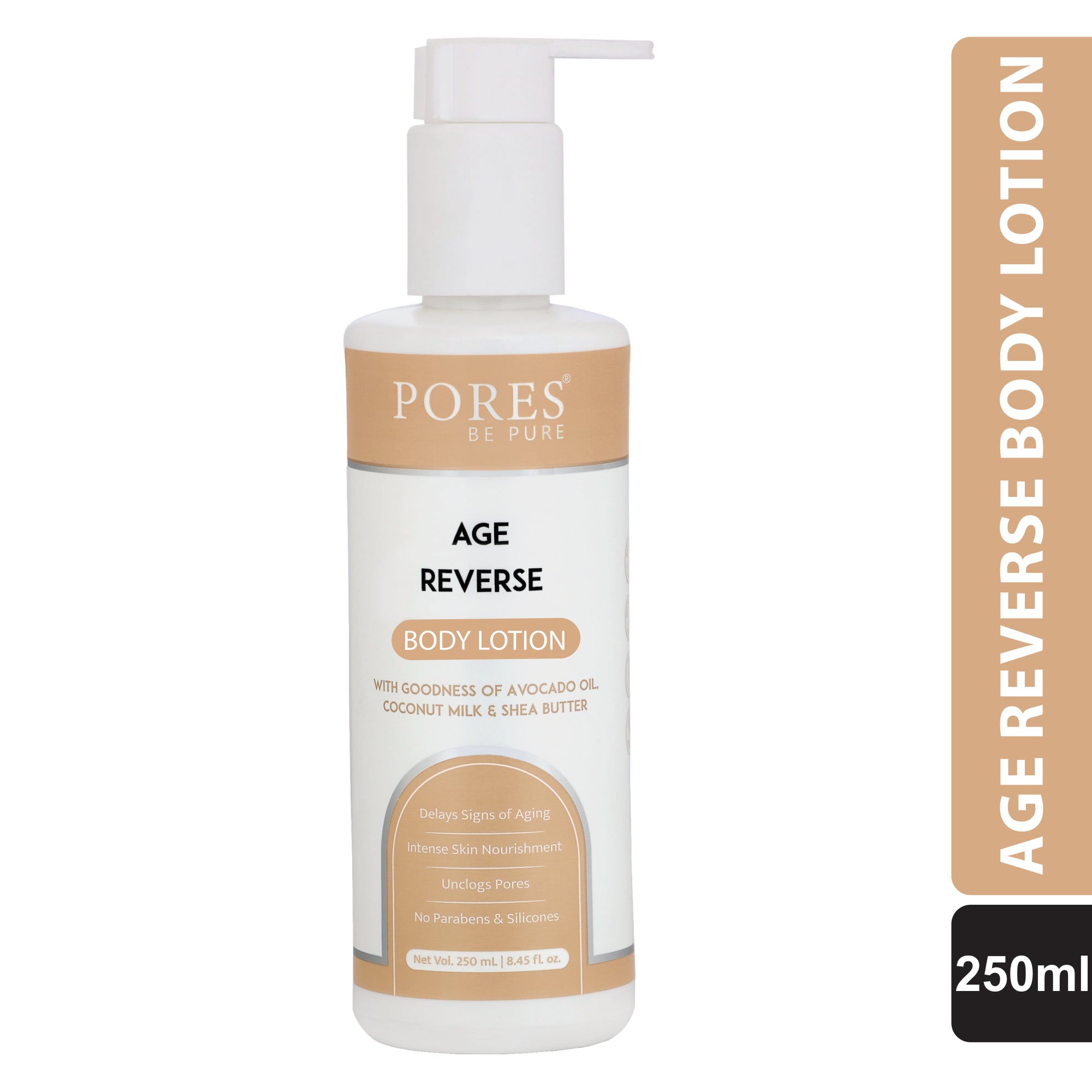 Age Reverse Face & Body Lotion – With Avocado, Coconut Milk & Shea Butter – 250mL