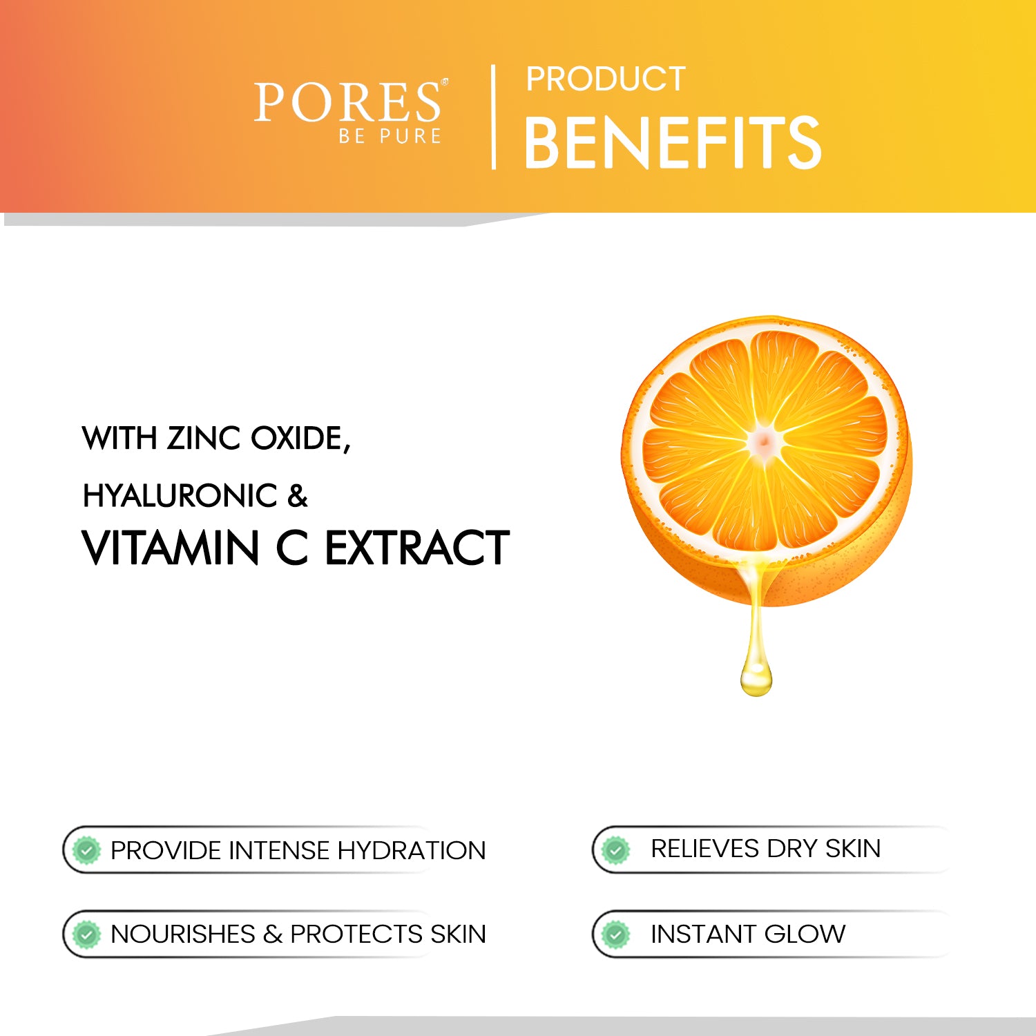 Vitamin C & Hyaluronic Cream Base Hybrid Sunscreen With SPF 50, PA++++ | 100 G