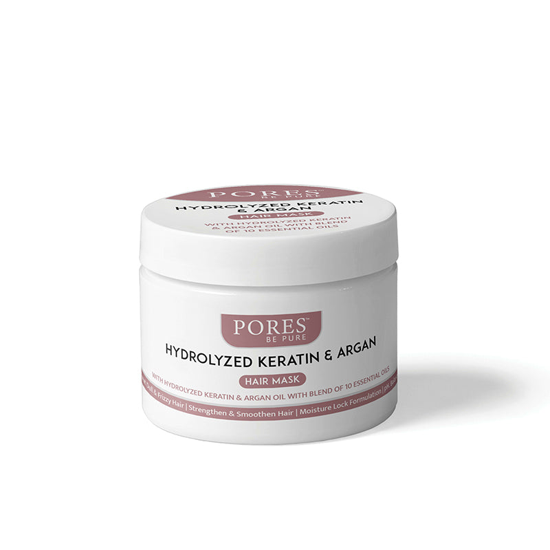 Hair Mask of Hydrolyzed Keratin and Argan oil with Essential oils by PORES BE PURE