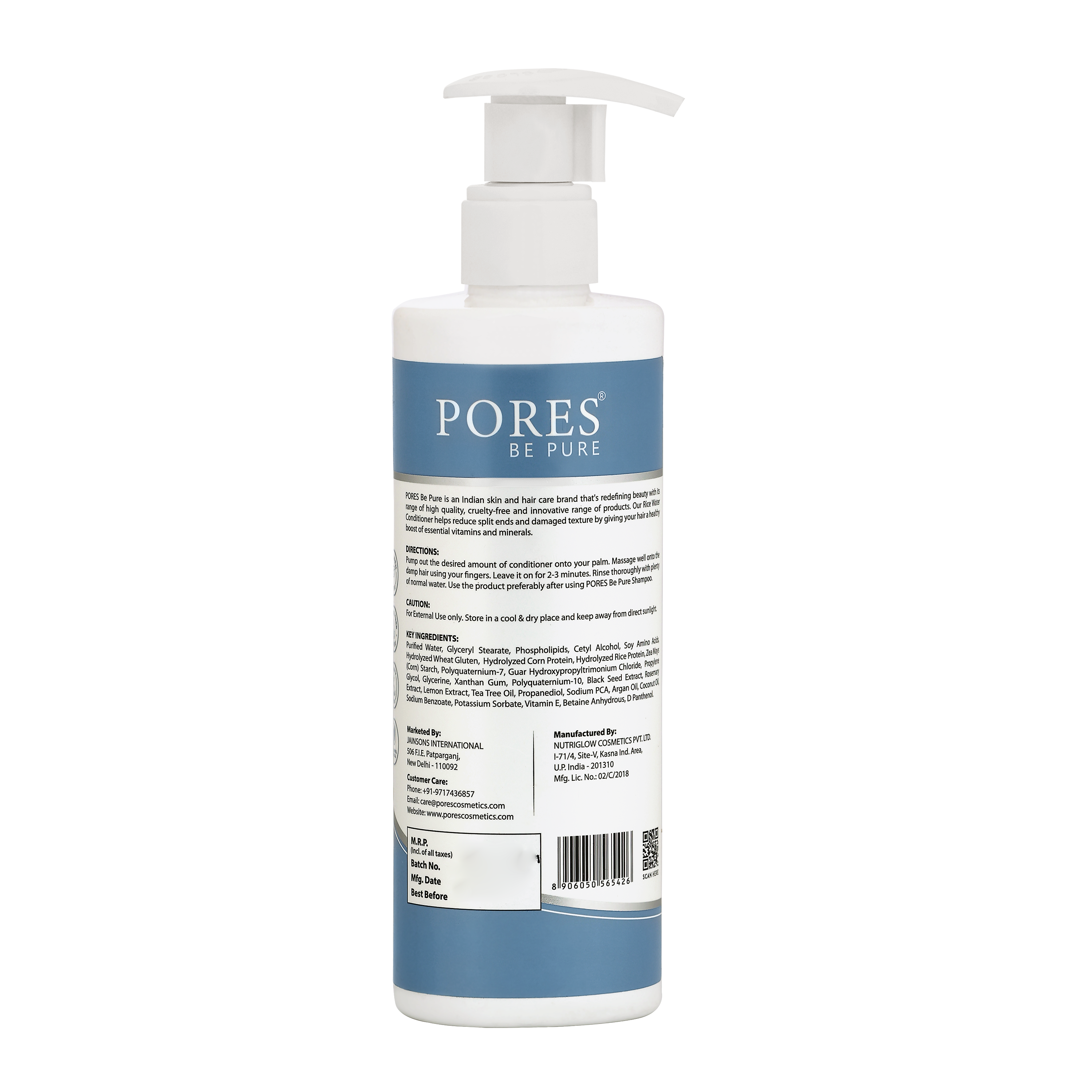 Rice Water Conditioner - With Hydrolyzed Rice Protein, Corn Starch & Coconut - 250 mL