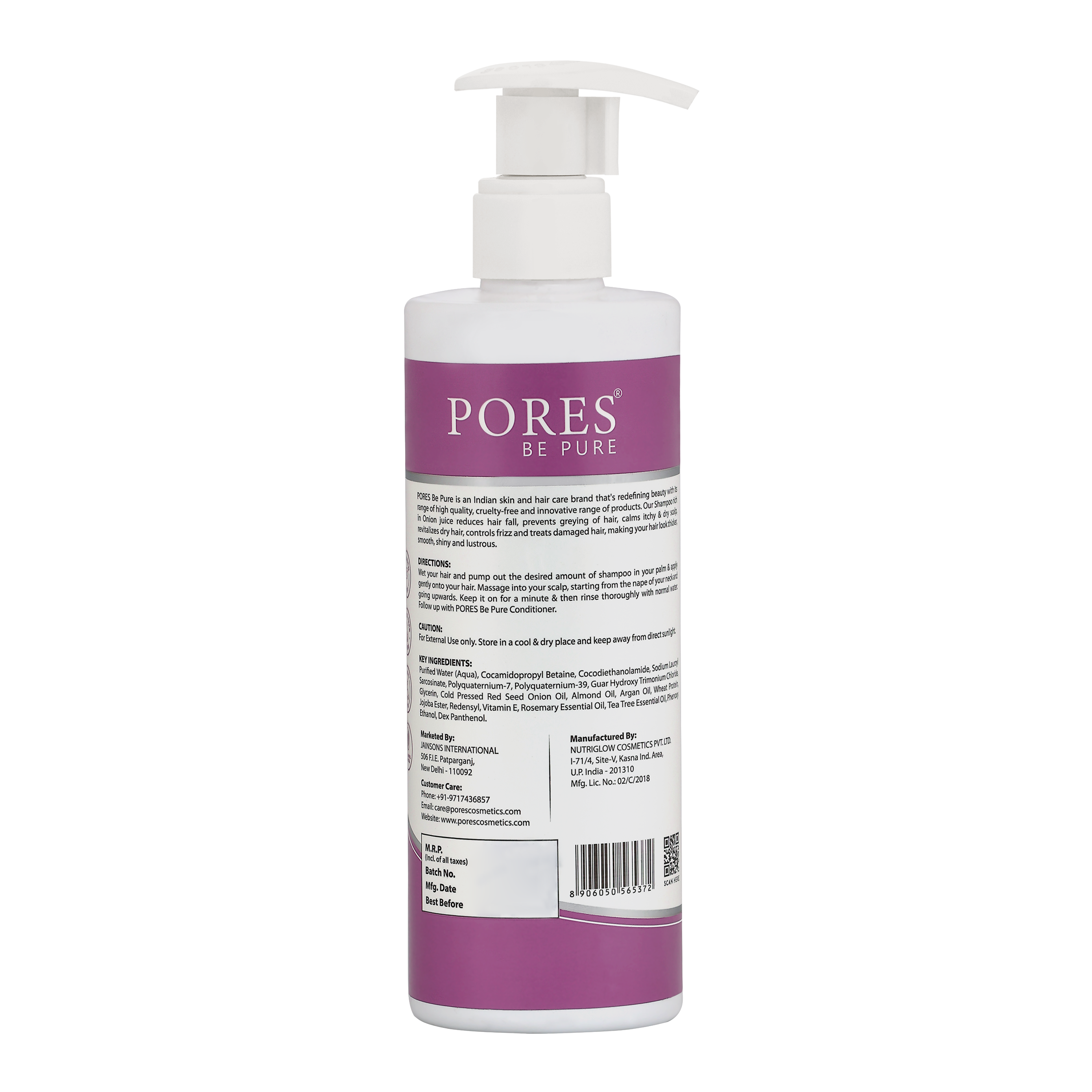 Onion Shampoo - With Cold Pressed Red Seed Onion Oil & Redensyl - 250 mL