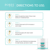 Directions to use Charcoal and Seaweed Algae Face Mask by PORES BE PURE