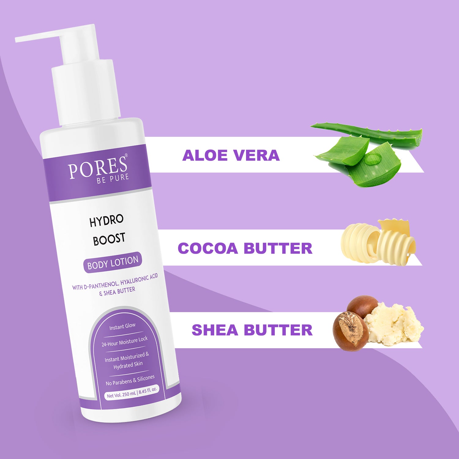 Hydro Boost Body Lotion containing ALoe Vera, Cocoa butter & Shea butter