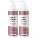 Keratin & Argan oil Shampoo with Conditioner by PORES BY PURE