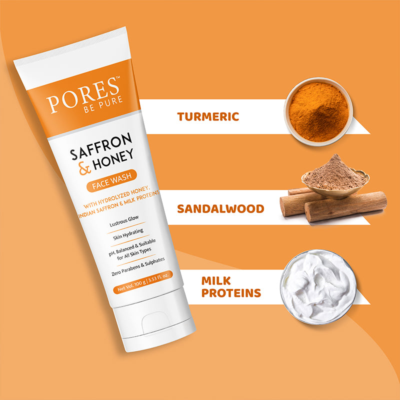 Face wash with Turmeric + Sandalwood + Milk Proteins
