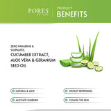 Zero Parabens & Sulphates, Cucumber extract, Aloe vera & Geranium seed oil benefits