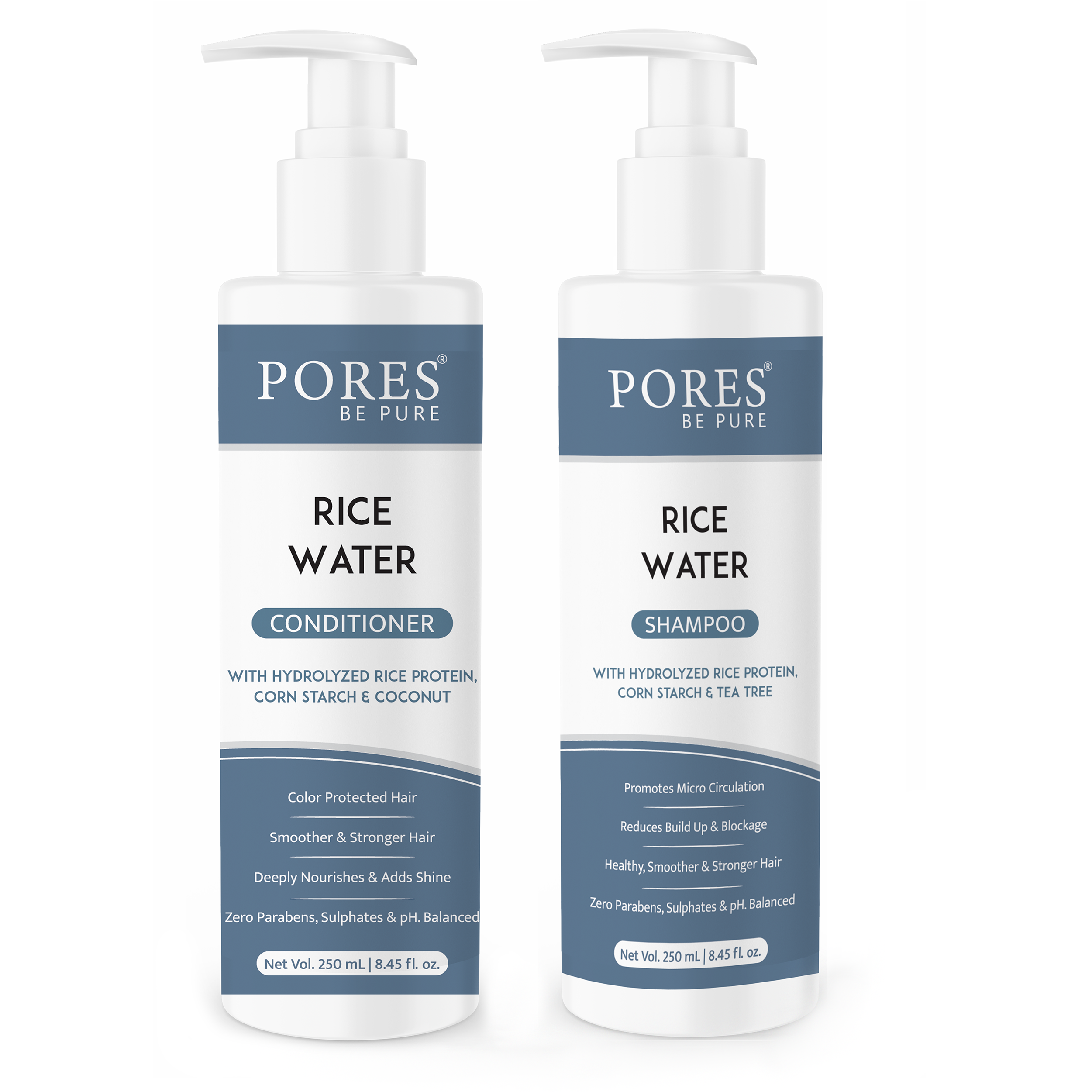 Rice Water Hair Shampoo 250 Ml + Rice Water Conditioner 250 ML For Long Hair