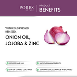 PORES BE PURE benefits with cold pressed red seed, onion oil, jojoba & zinc