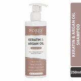 Keratin & Argan Oil Shampoo - With Hydrolyzed Keratin, Argan Oil & GHPTC - 250 mL
