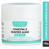 Charcoal & Seaweed Algae Face Mask - With Bamboo Charcoal, Seaweed- 100 G