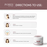 Directions to use PORES BE PURE Hair Mask