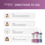 Directions to use Onion Shampoo by PORES BE PURE