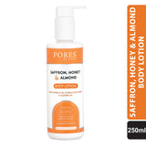 Saffron, Honey & Almond Body Lotion - With Saffron, Hydrolyzed Honey & Almond Oil - 250 mL