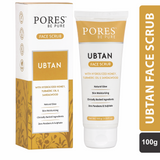Ubtan Face Scrub - With Hydrolyzed Honey, Turmeric & Sandalwood - 100 G
