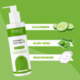 Body lotion containing Cucumber and Aloe Vera with Niacinamide by PORES BE PURE